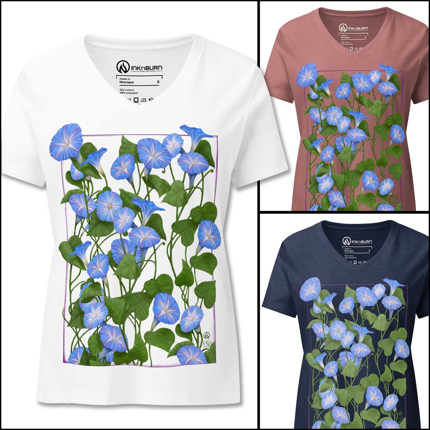 Morning Glory V-Neck T-Shirt