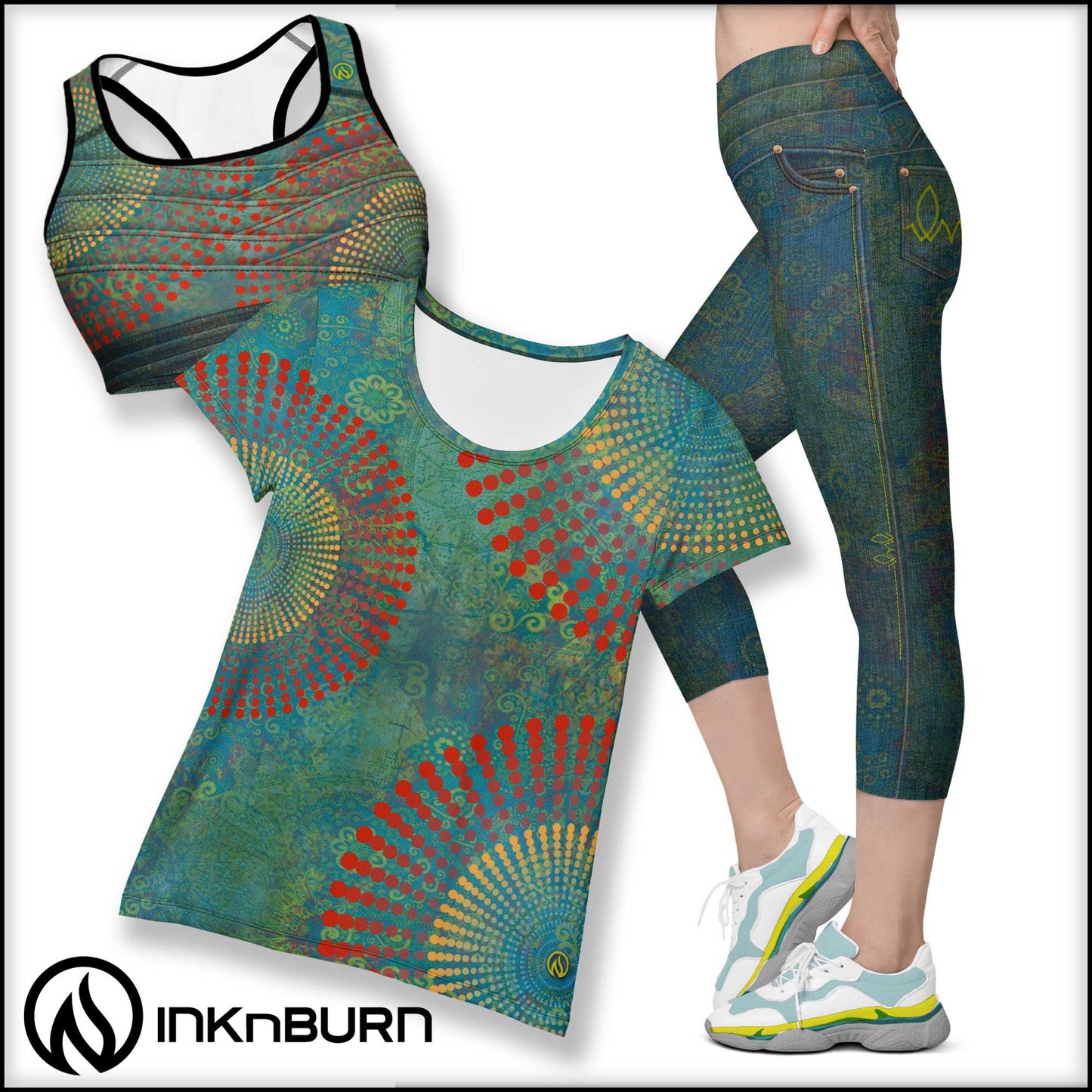 Vintage Paisley Scoop Neck Tech