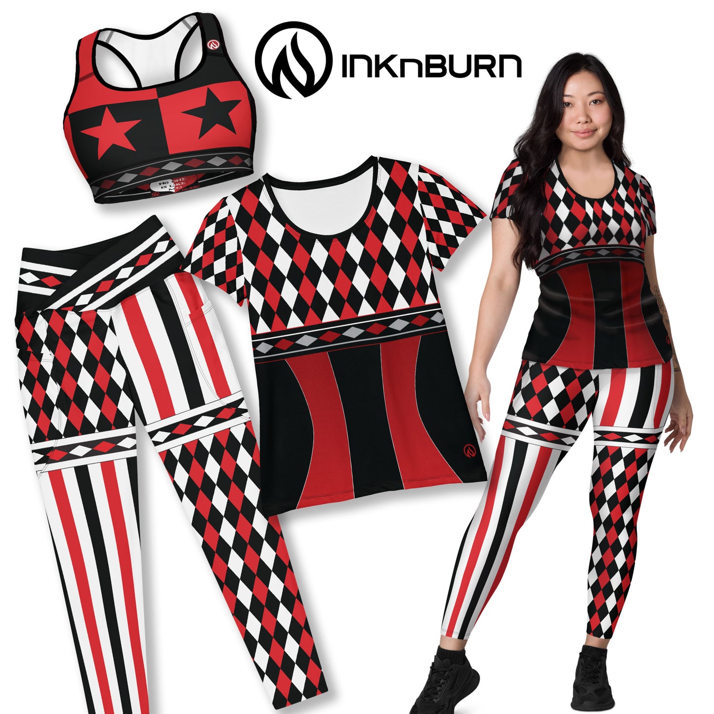 Harlequin Crossover Tights with Pockets